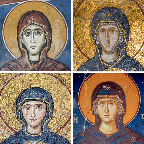 Images of Theotokos - models for iconography workshop in the New Skete