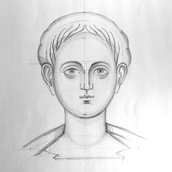 Interactive Course for Drawing the Frontal Face Theory and Practice
